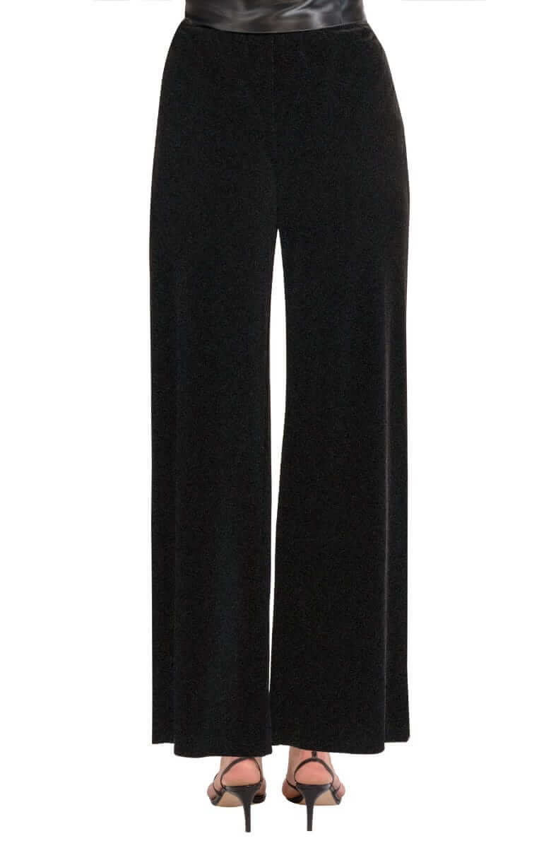 Gretchen Scott Velvet Palazzo Pant- Black