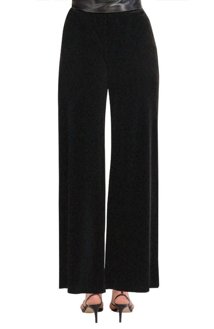 Gretchen Scott Velvet Palazzo Pant- Black