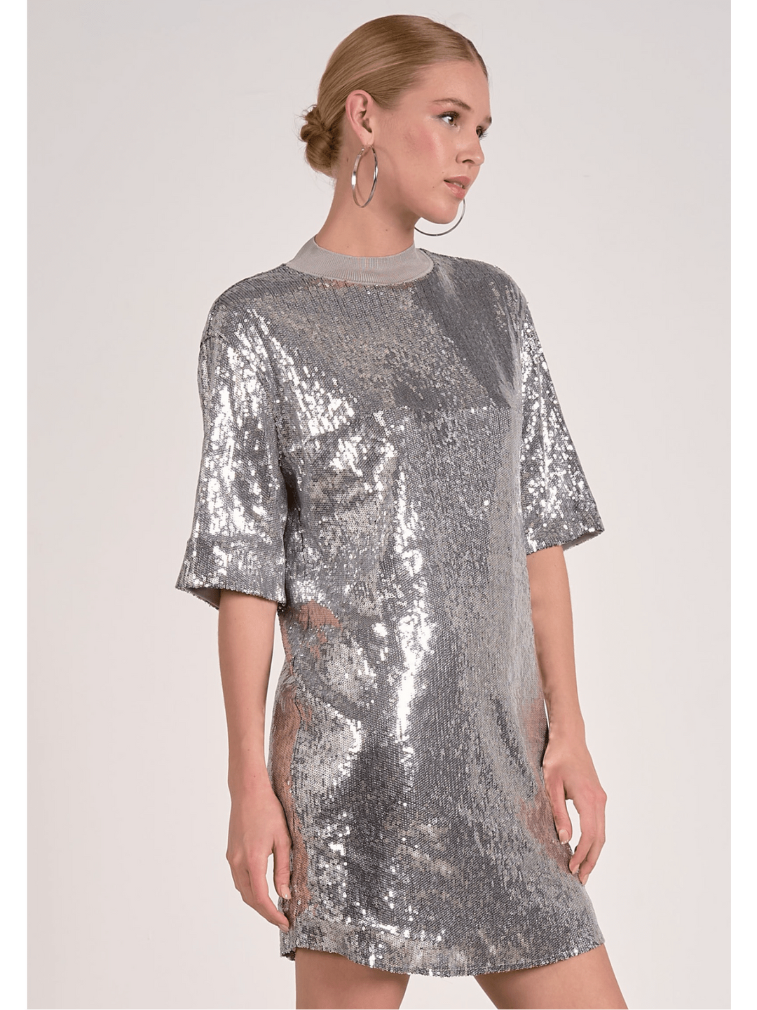 Elan Silver Disco Dress – Bo & Company Elan Silver Disco Dress – Bo & Company