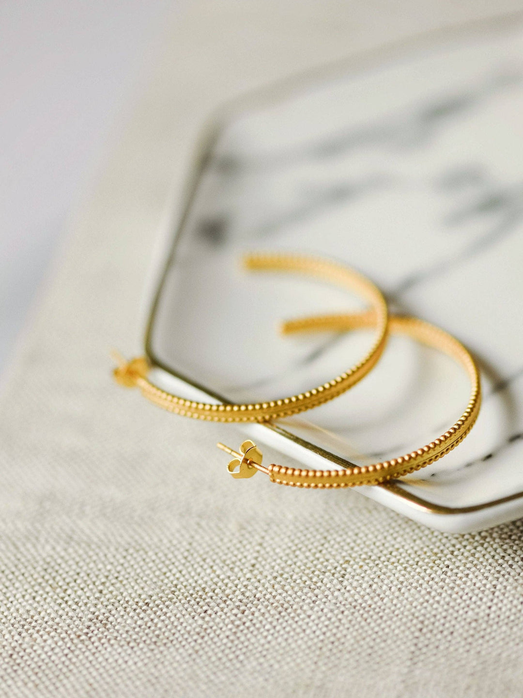 Lynda Gold Dotted Hoops
