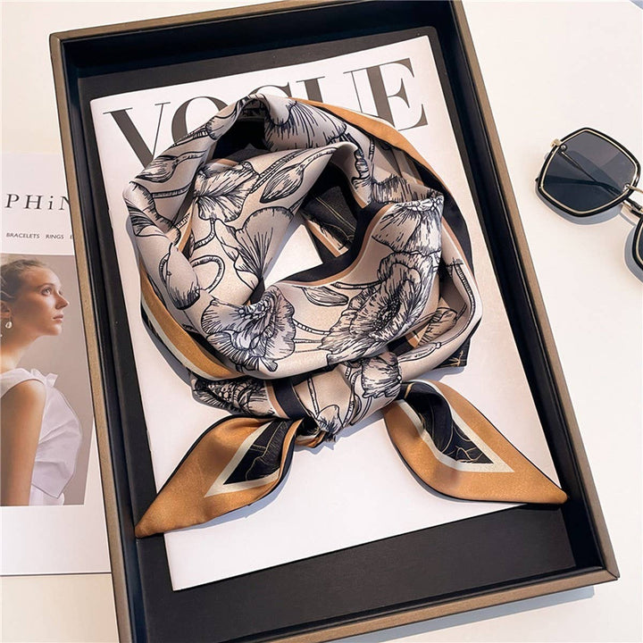 Old Money Narrow Silk Scarf