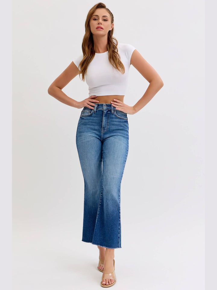 Cello Jeans- High Rise Crop Flare
