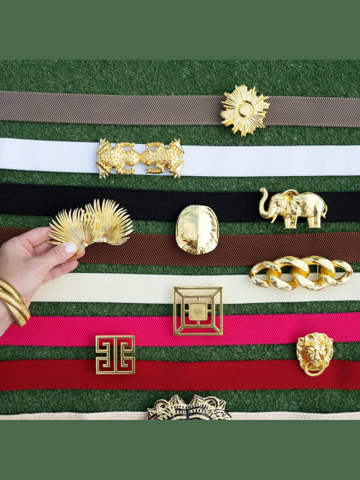 Gold Interchangeable Belt Buckle- Greek Key