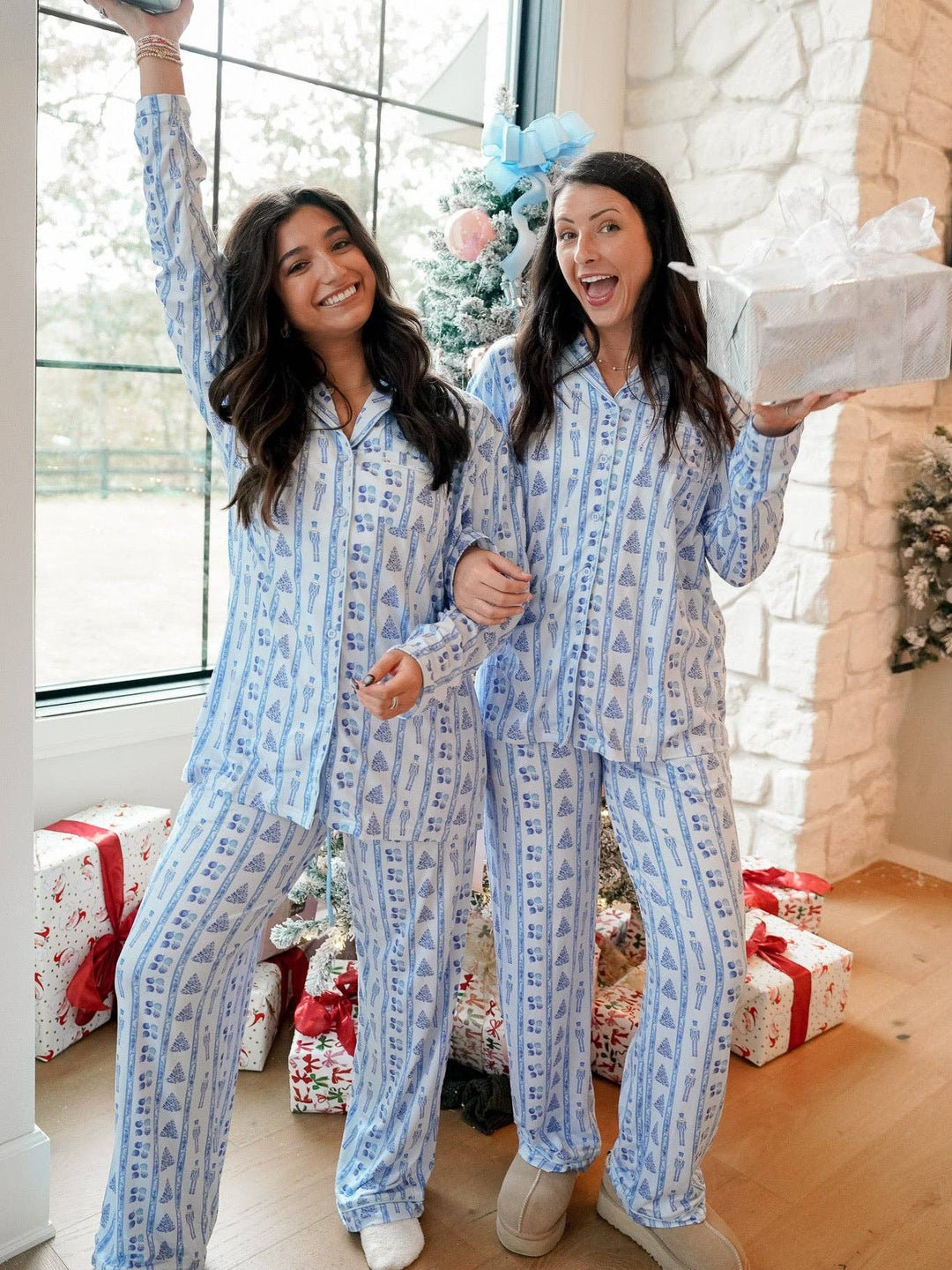 Blue Christmas - Long Pajama Set