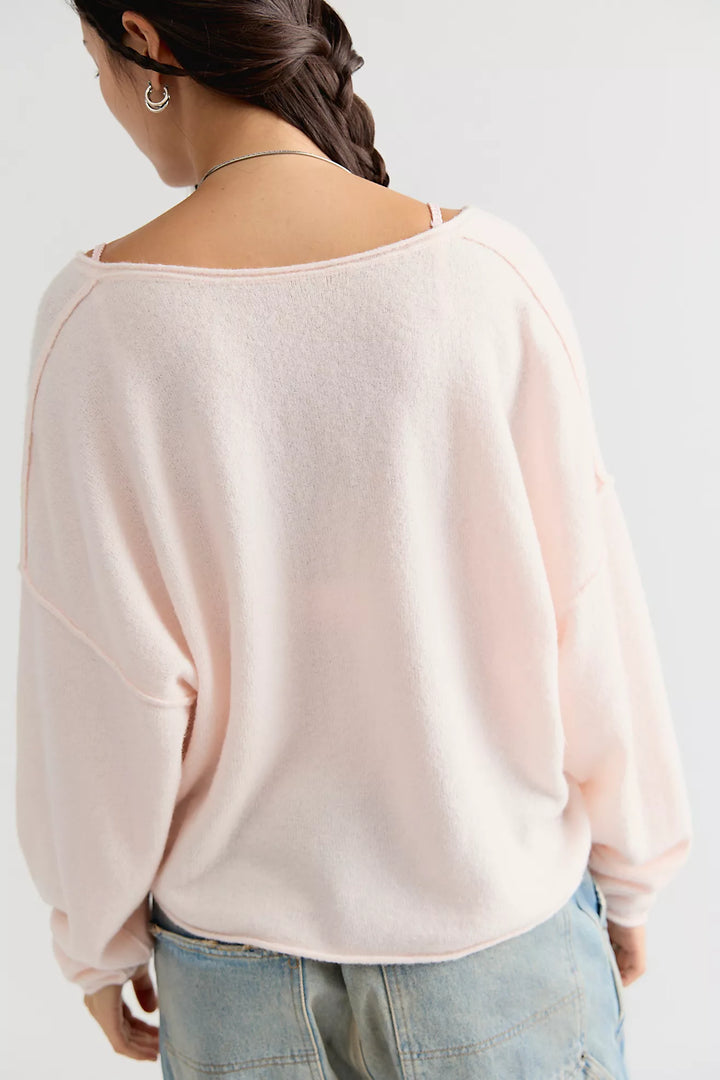 See Me V-Neck Pullover - Ballet Slipper