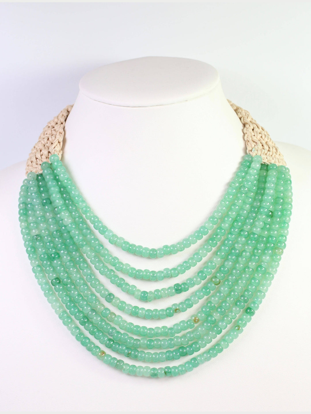 Ironwood Multi Layered Beaded Necklace- Sea Green