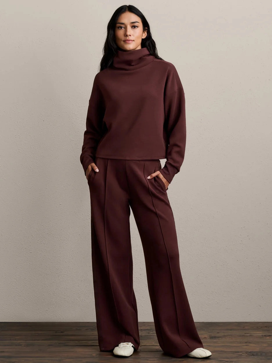 Rhone DreamGlow Mock Neck - Cherry Bark