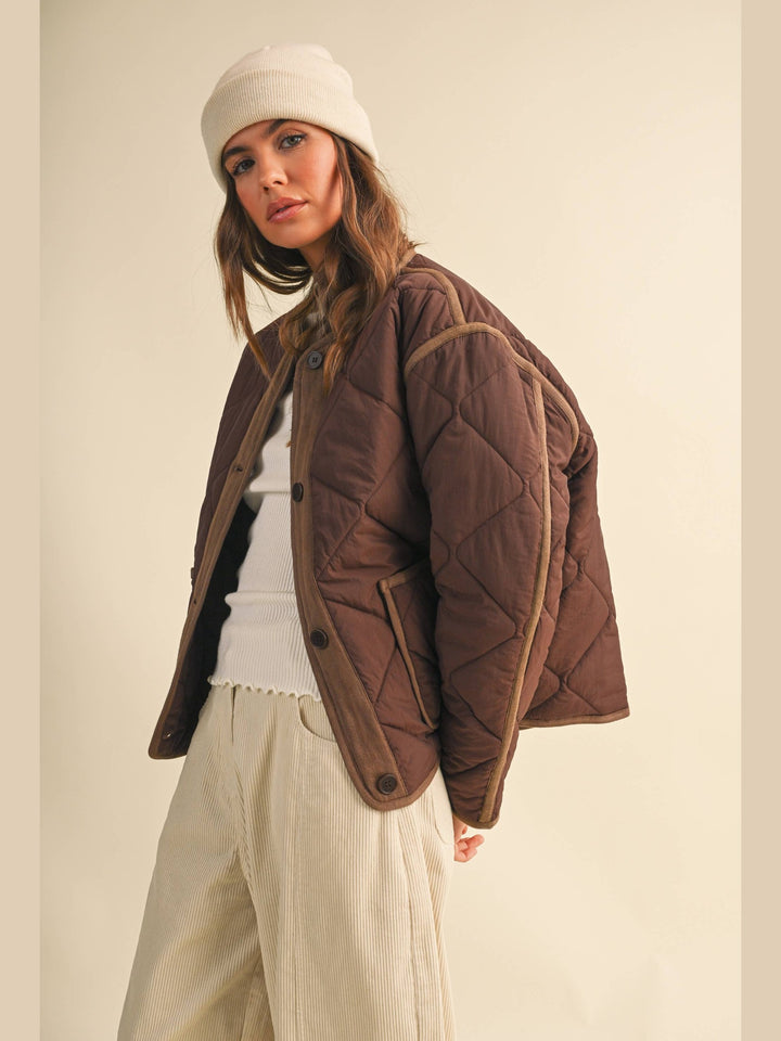 Chocolate Quilted Barn Jacket