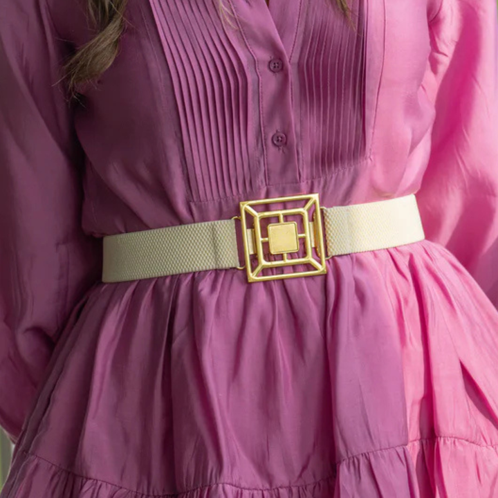 Garland Winter White Stretch Belt Band