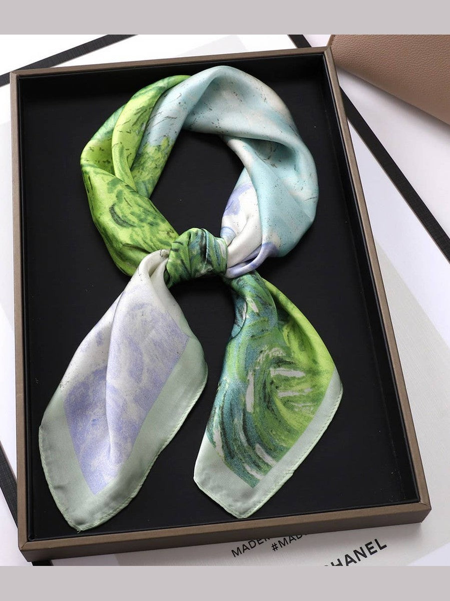 Designer-Inspired Square Silk Scarf