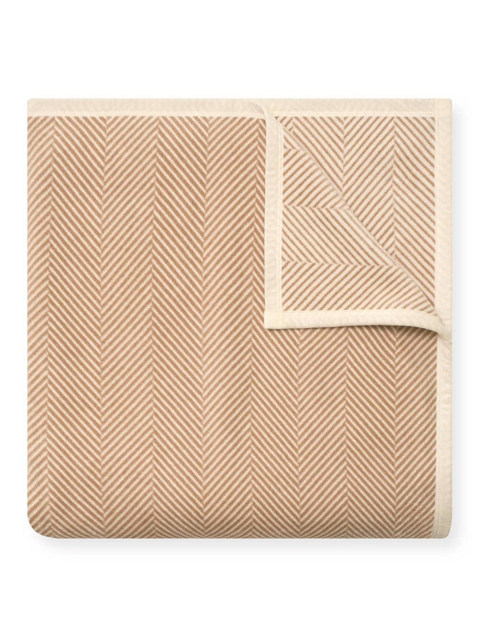 Harborview Herringbone Tan Blanket