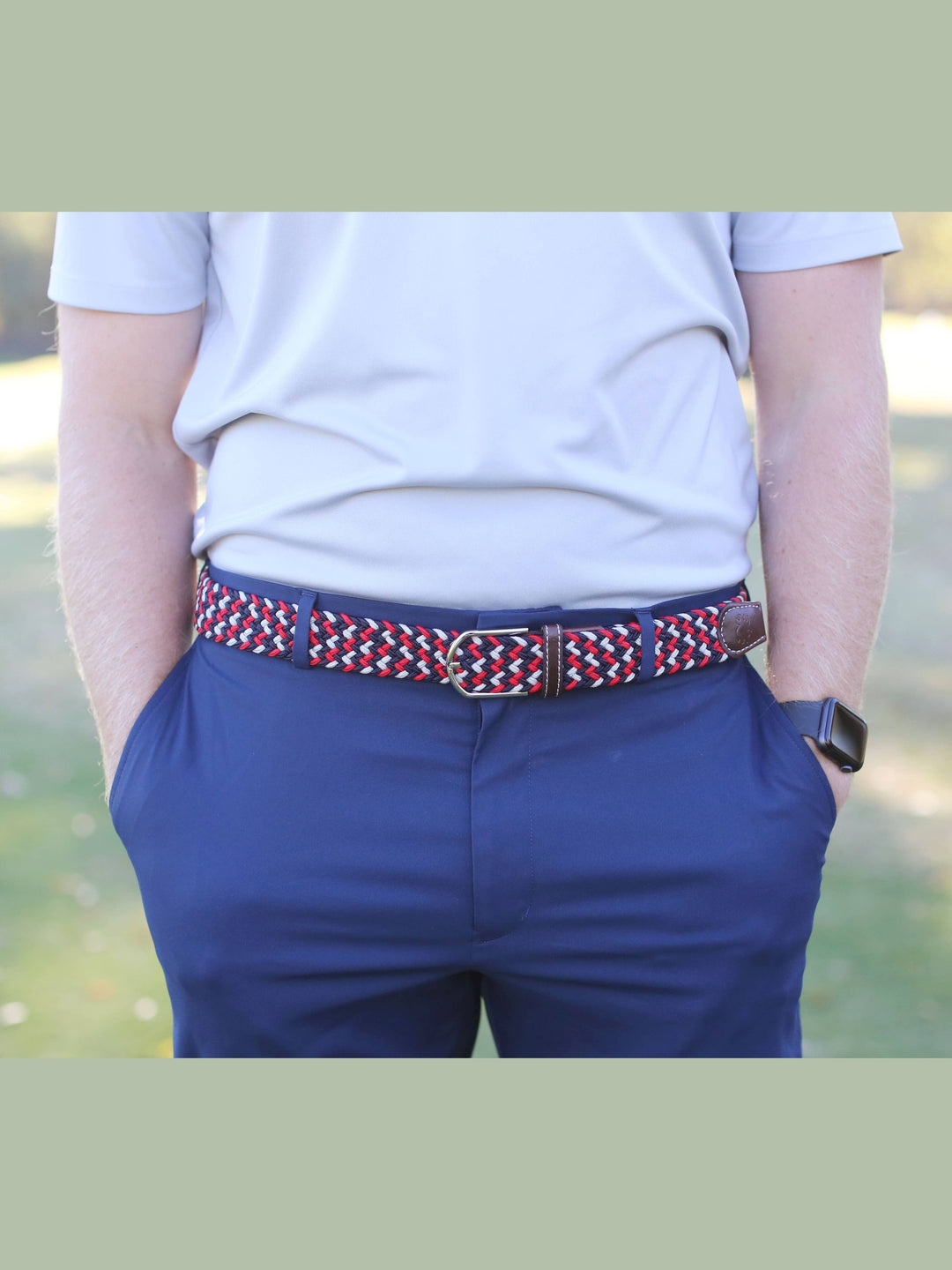 The Oxford Woven Stretch Belt