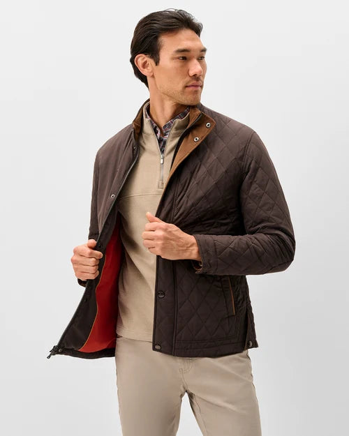 Juno Quilted Snap Jacket - Cocoa