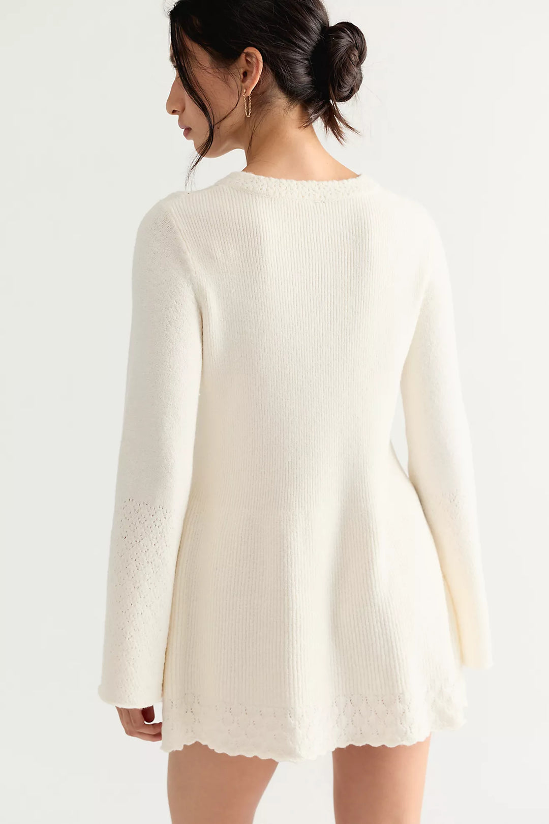 Bali Old Flame Sweater Mini Dress - Ivory