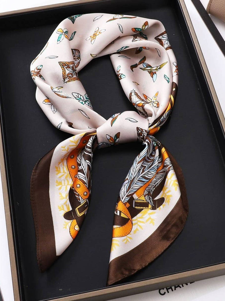 Designer-Inspired Square Silk Scarf