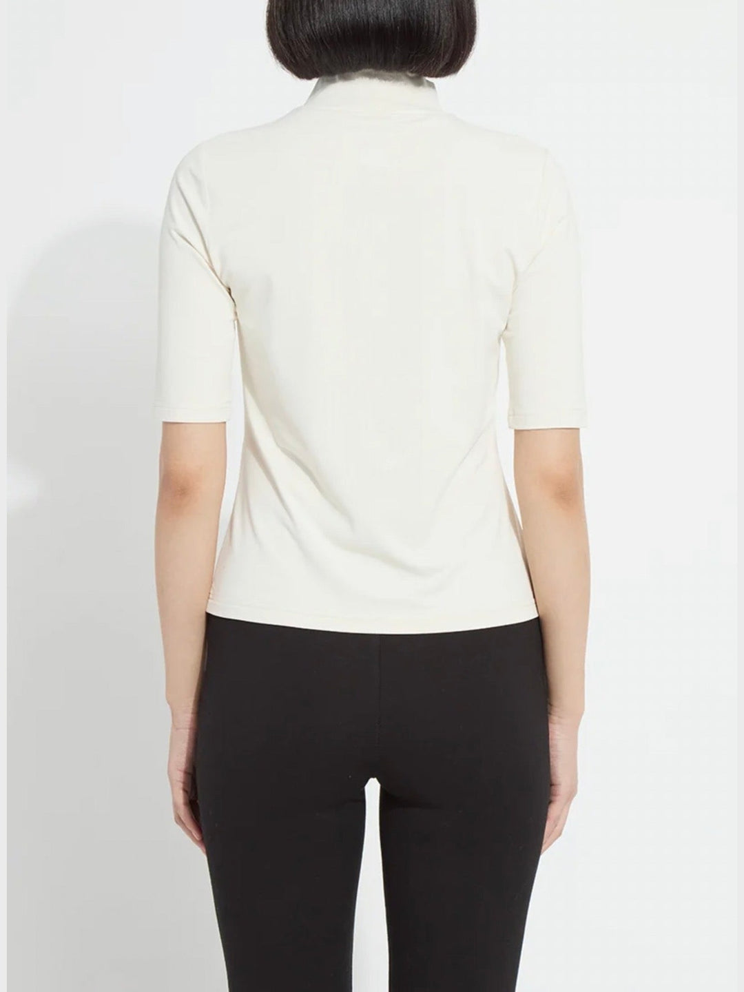 Clara Mockneck Elbow Sleeve Top - Macadamia
