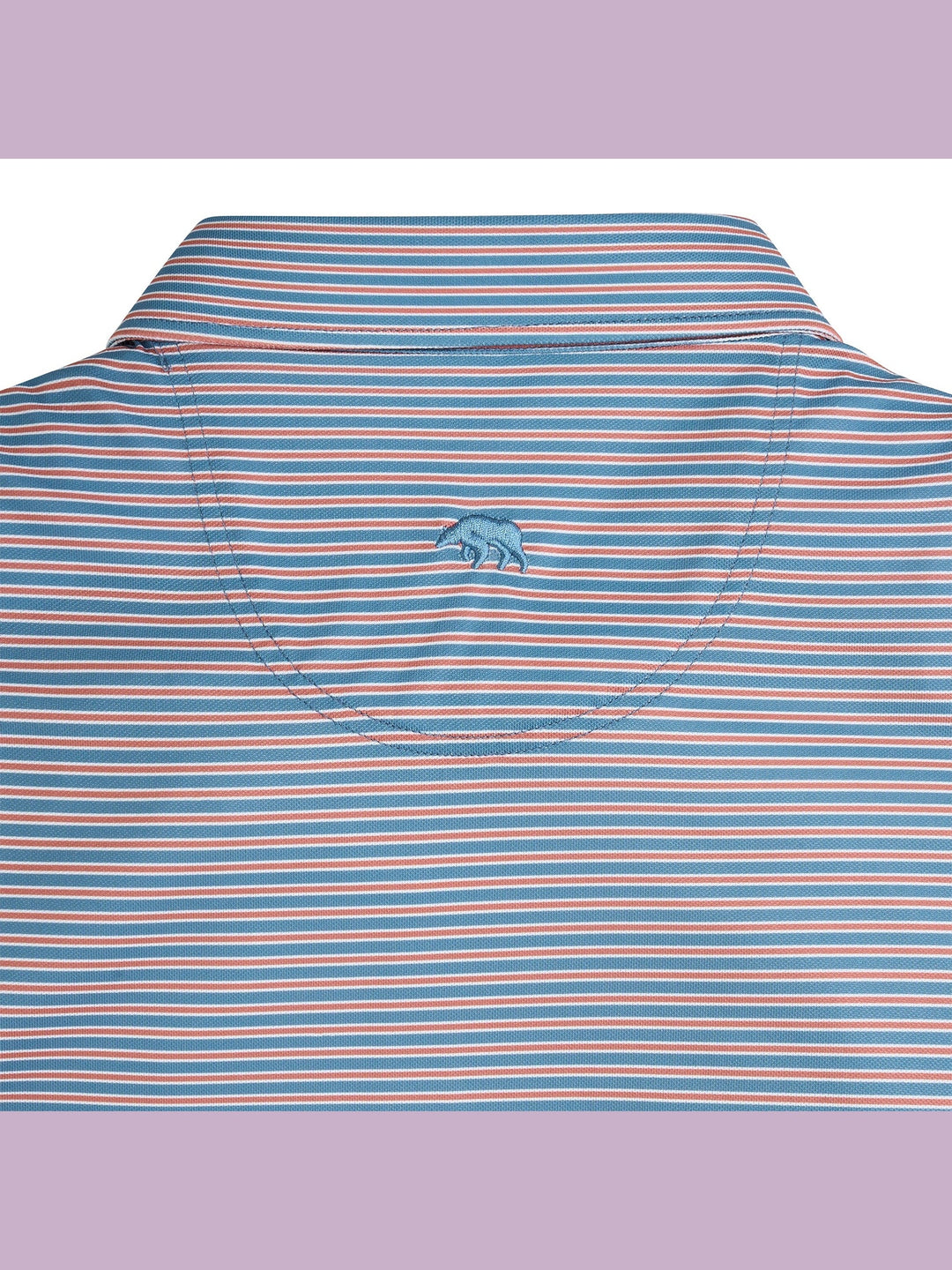 Trophy Stripe Performance Pique Polo - Captains Blue
