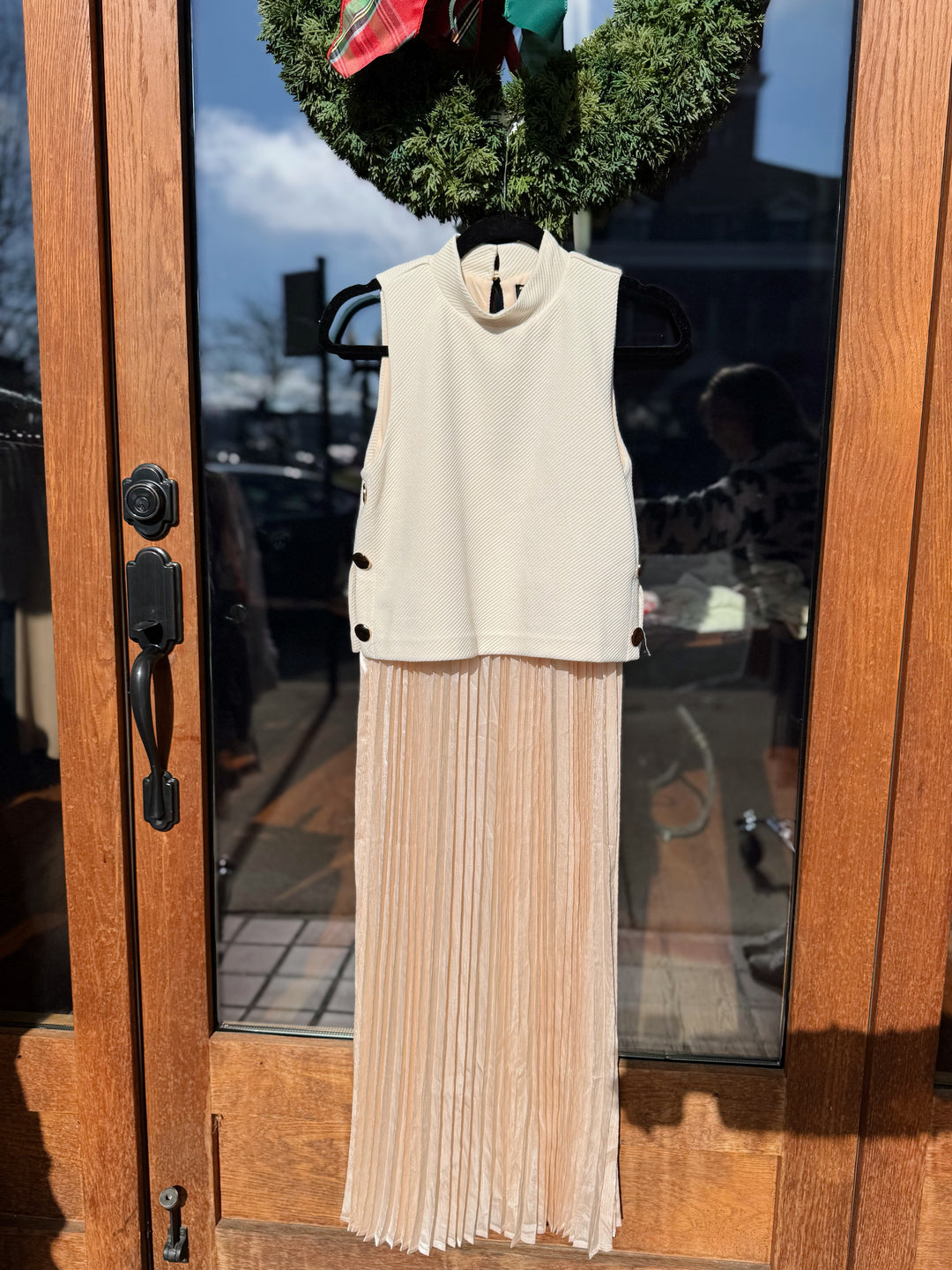 THML Champagne Pleated Dress