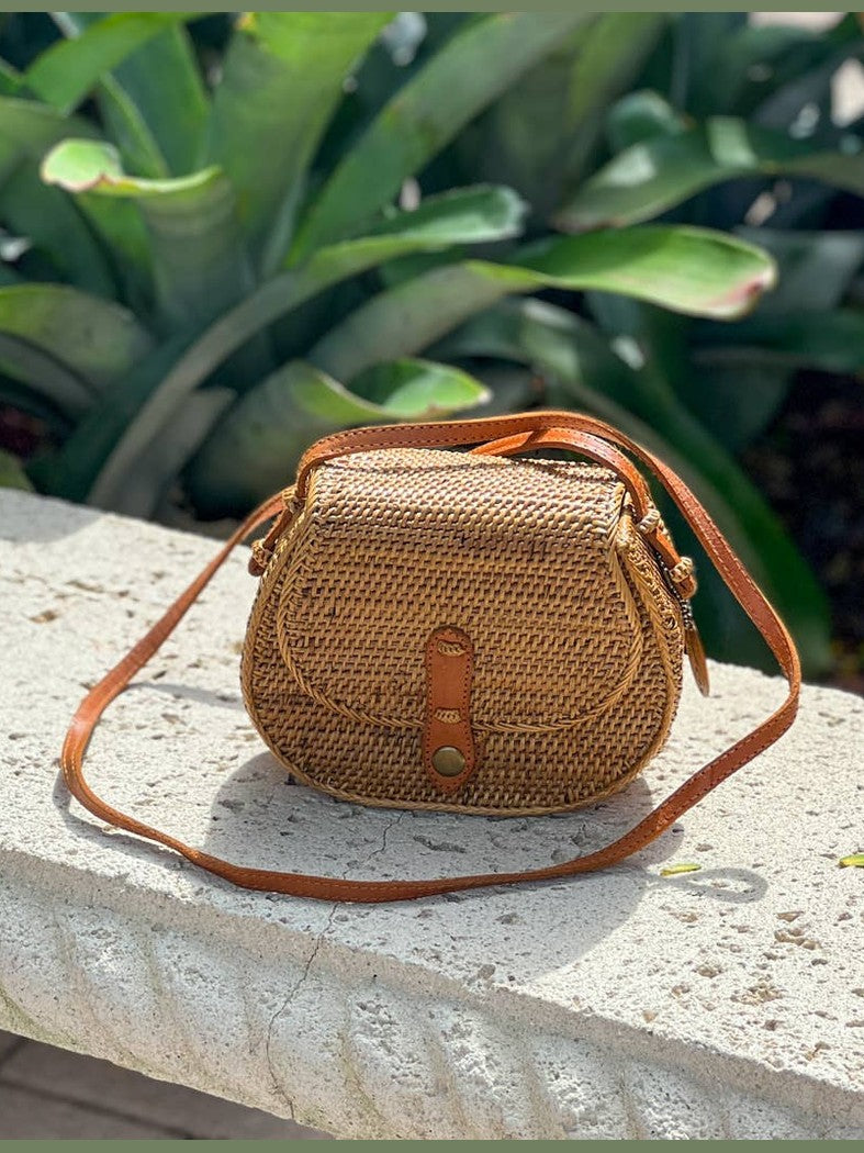 Ata Vine Saddle Bag Crossbody Bag