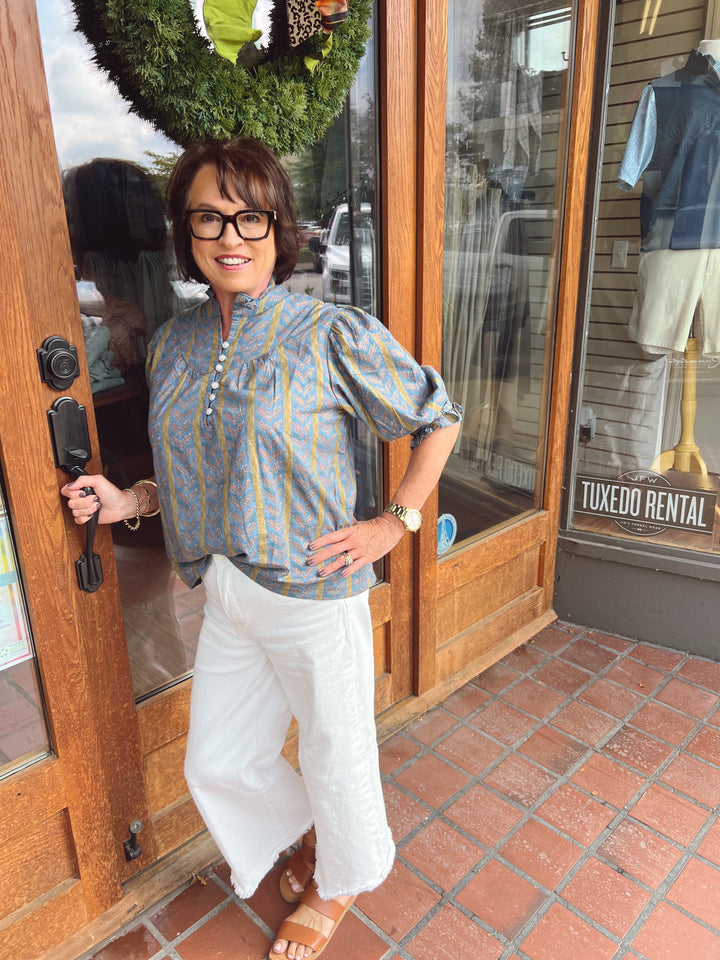 Victoria Dunn Ellie Blouse- Vintage Gold