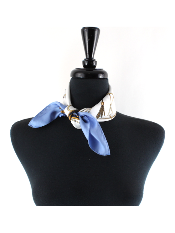 Classic Tassels Square Silk Scarf