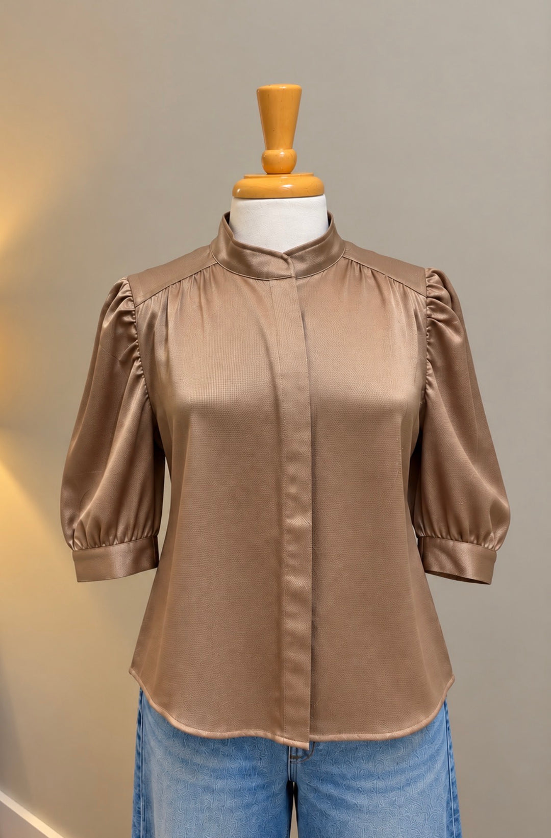 Jade Ruched Sleeve Blouse