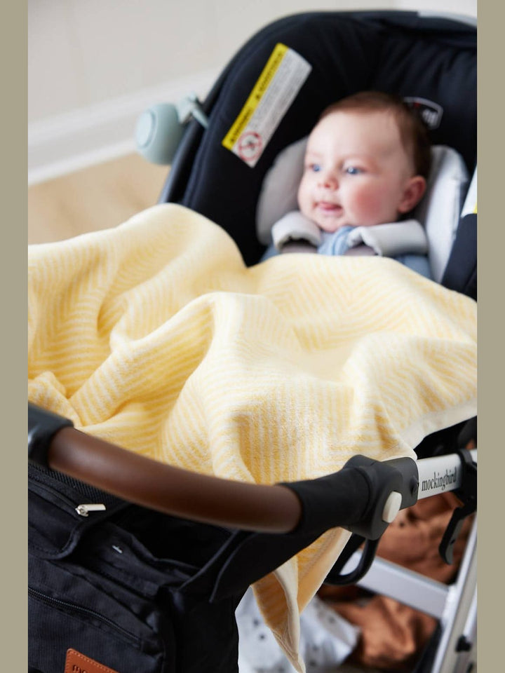 Harborview Herringbone Butter Yellow Mini Blanket