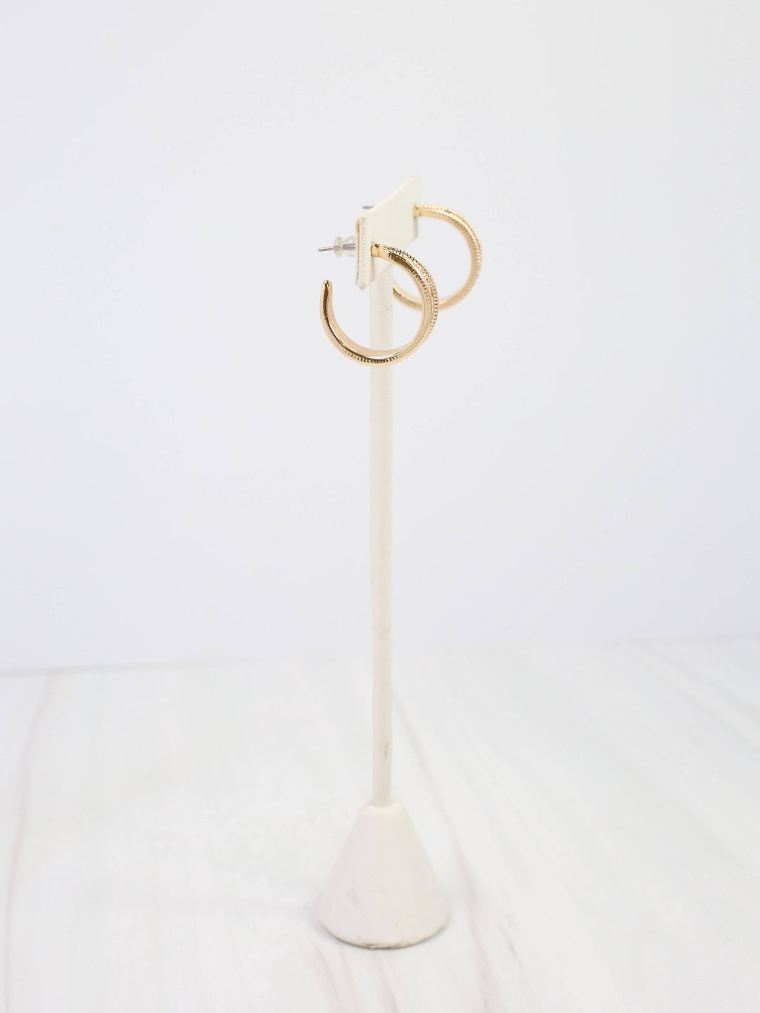 Cushing Hammered Hoop Earring- Gold