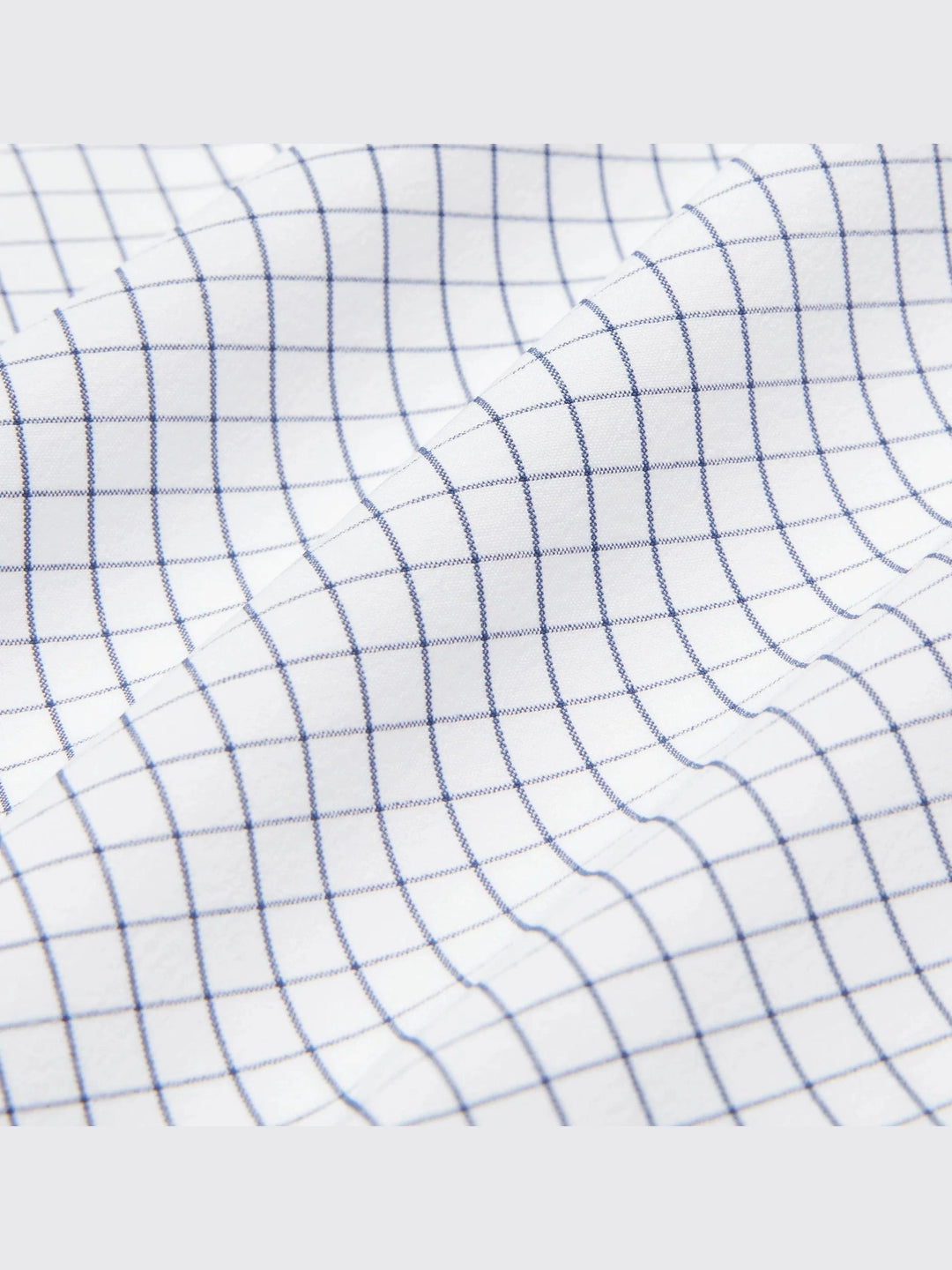 White and Navy Mini Grid Leeward Long Sleeve Dress Shirt