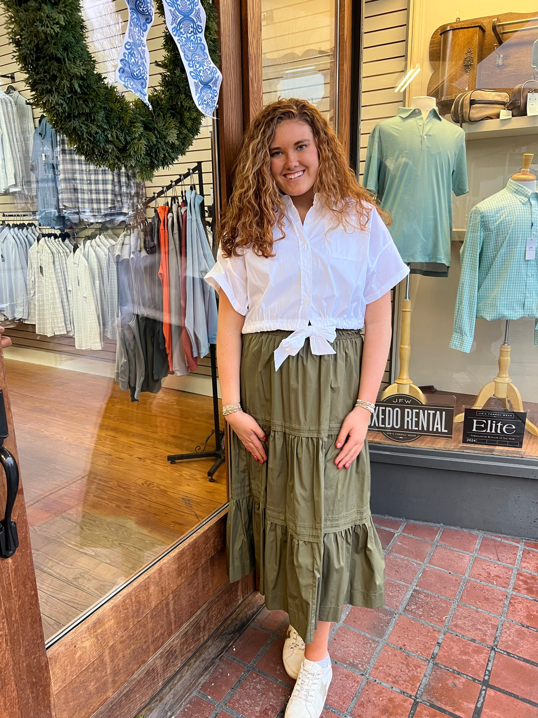 THML Midi Skirt - Olive