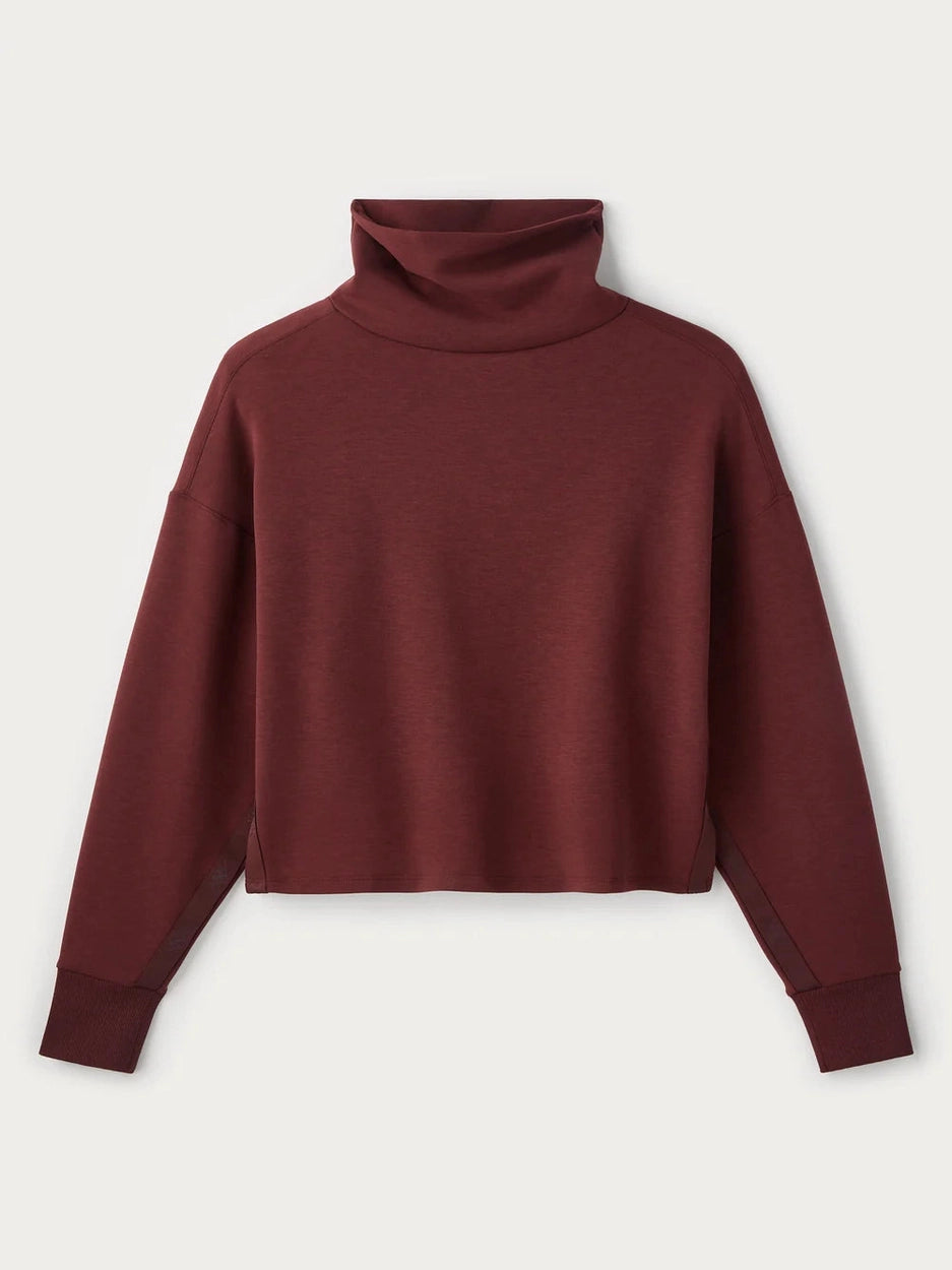 Rhone DreamGlow Mock Neck - Cherry Bark