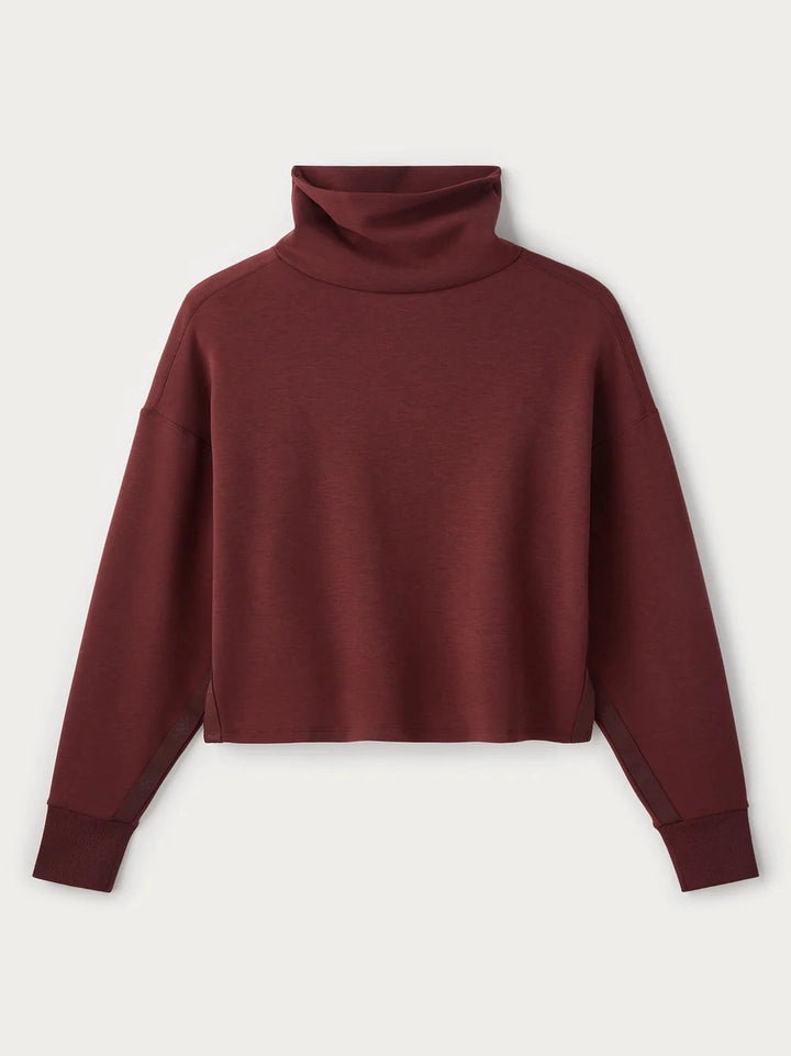 Rhone DreamGlow Mock Neck - Cherry Bark