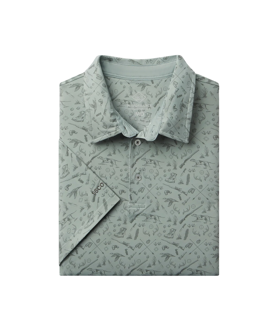 Quack n Rack Printed Polo - Sage