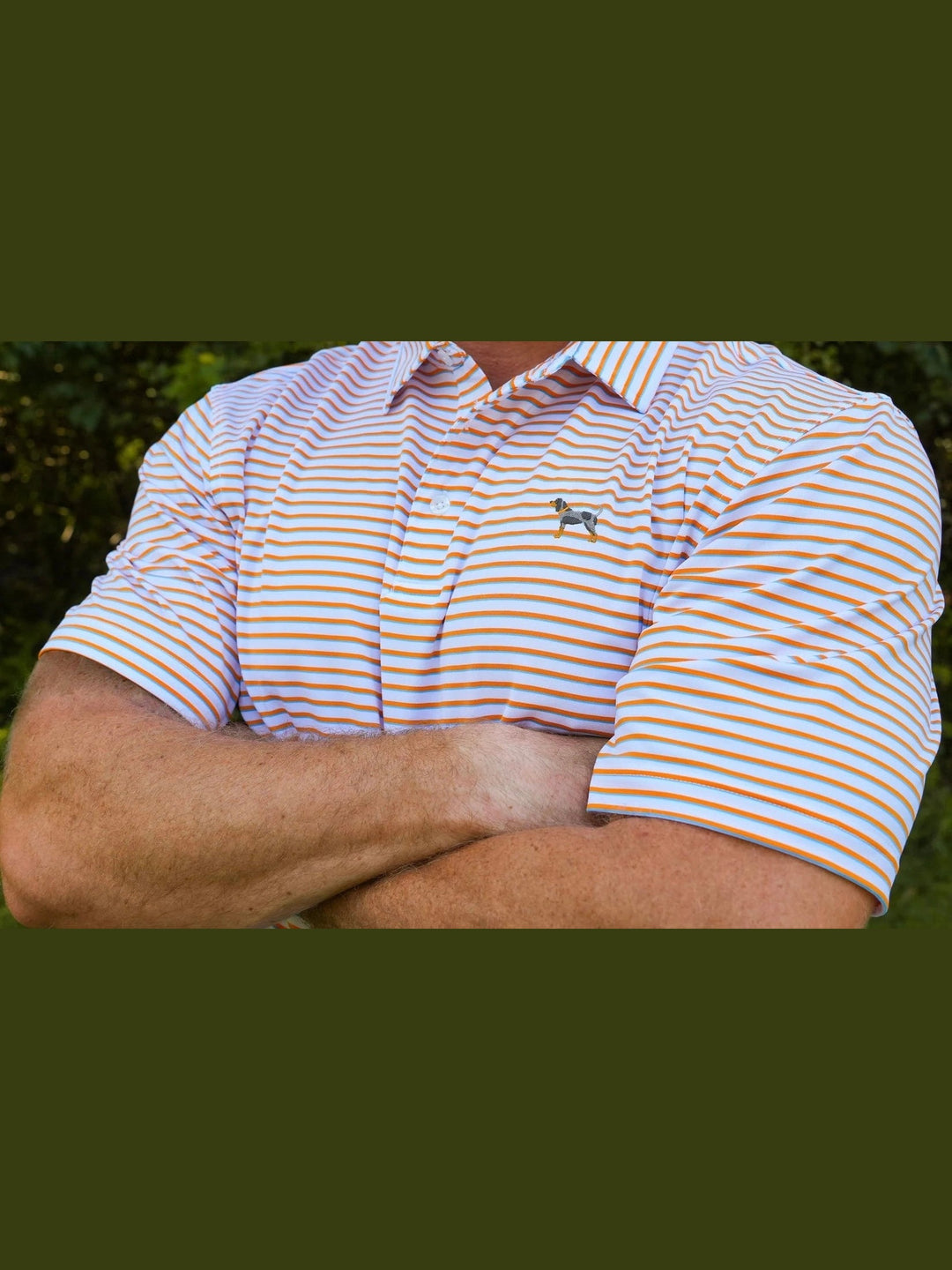 Volunteer Traditions Bluetick Premier Stripe Polo