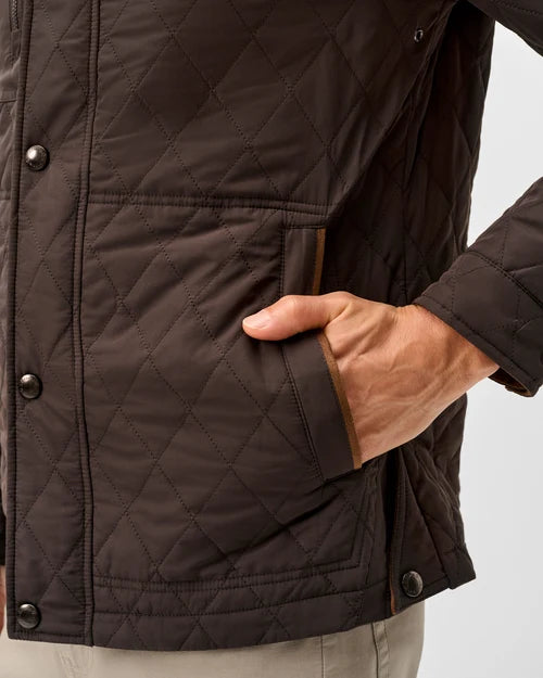 Juno Quilted Snap Jacket - Cocoa