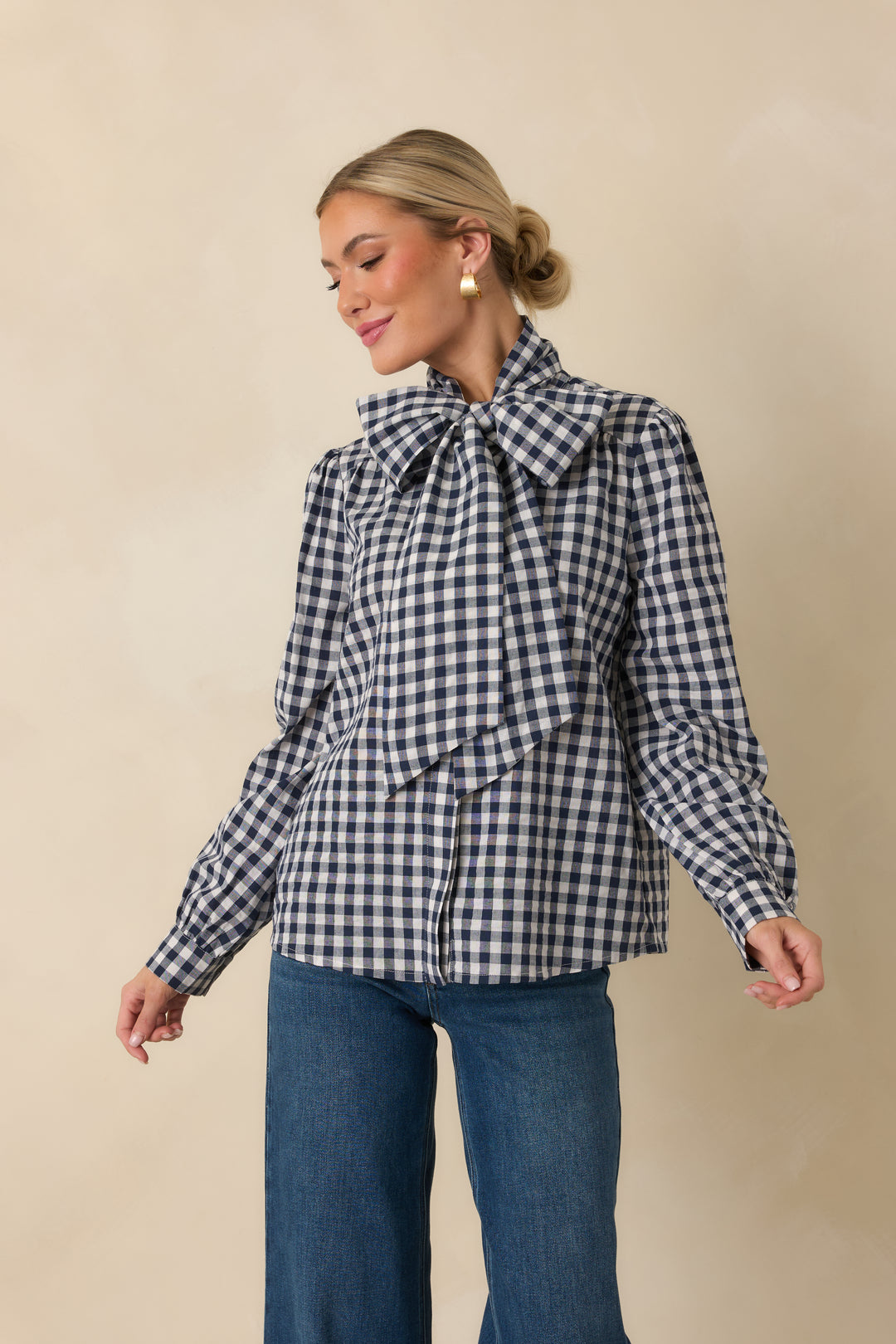 Parker Blouse - Navy Check