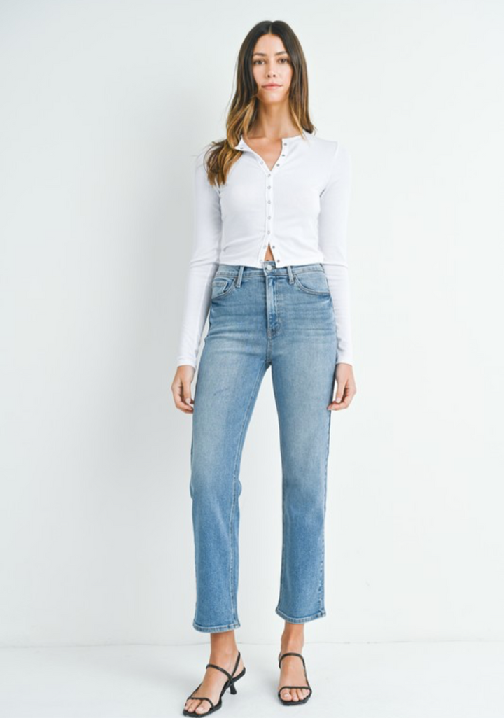 Just Black Denim Classic Straight Jean- Light Denim