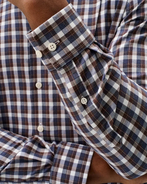 Natural Performance Button Down Shirt - Oak Bluffs Plaid - Lake