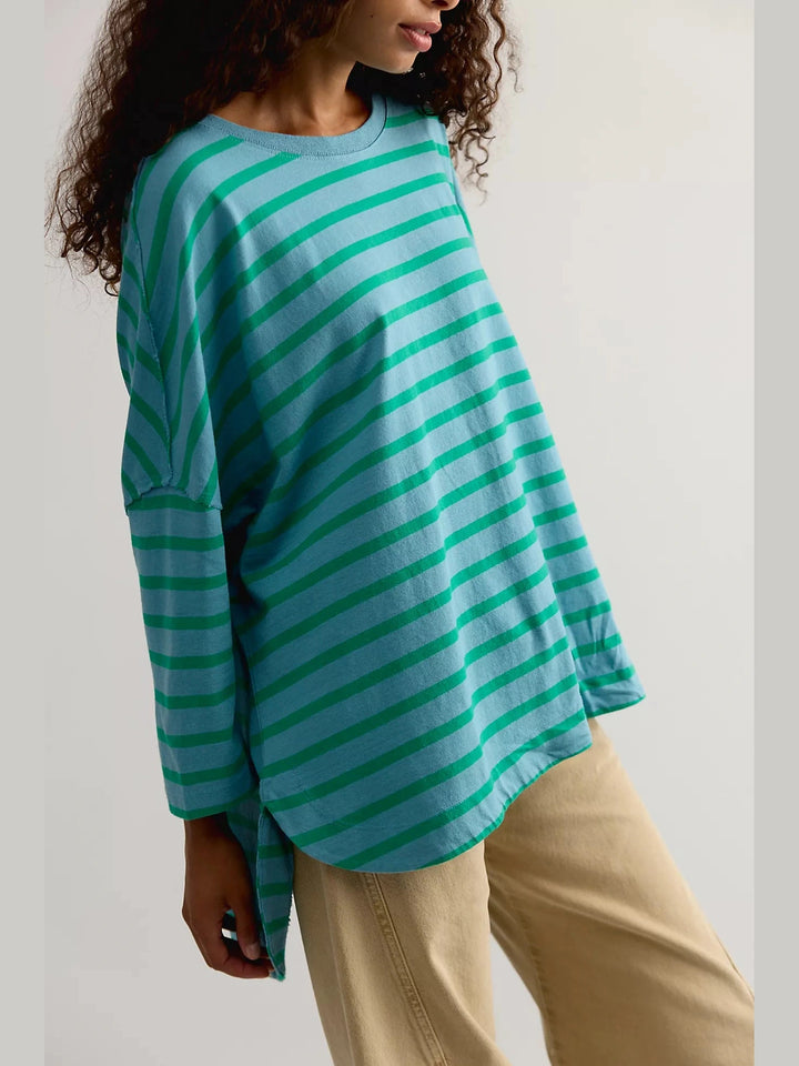 Two Sense Long Sleeve Top - Blue Combo