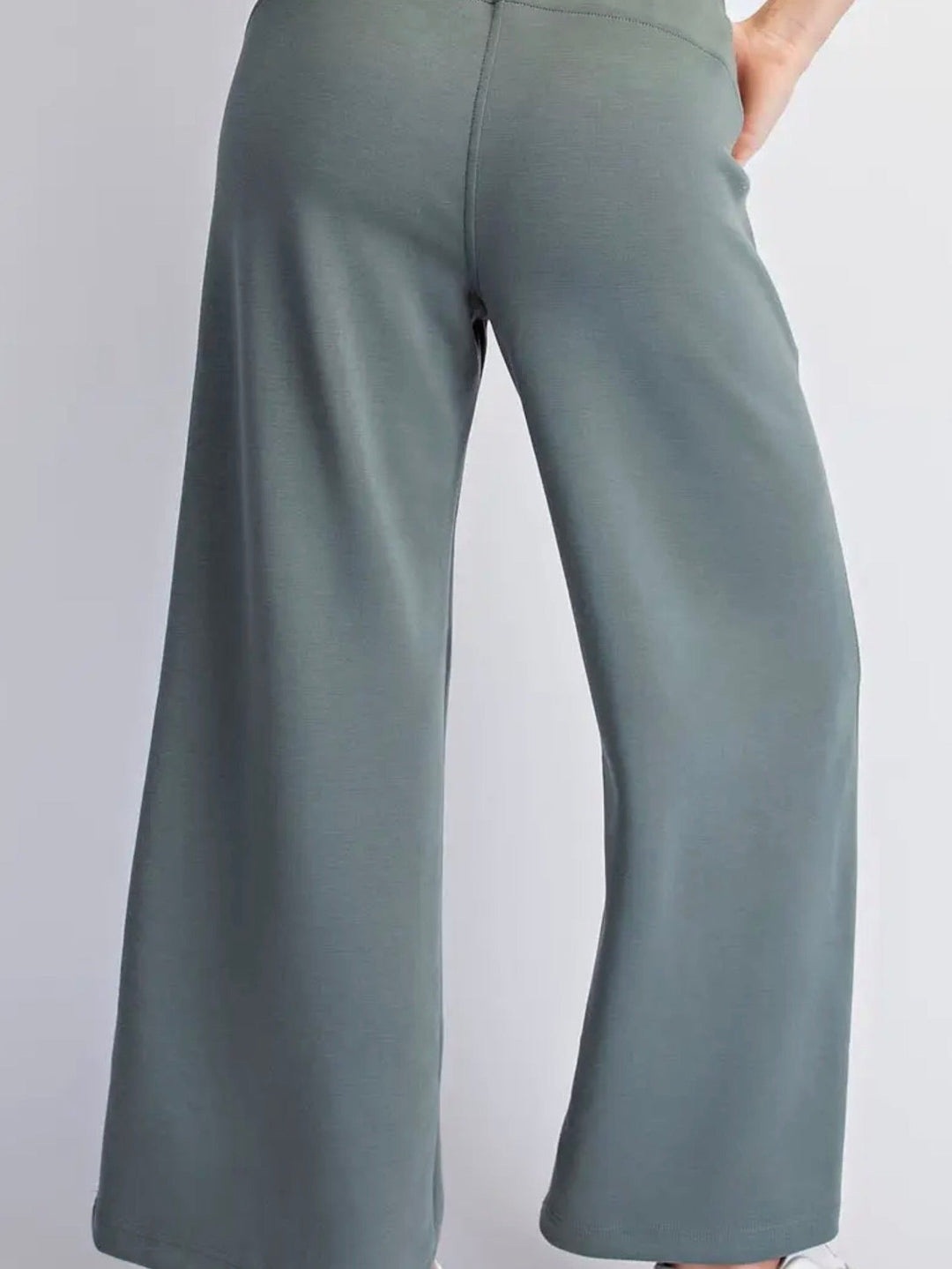 Modal Quarter-Zip Jacket & Wide Leg Pants Set- 3 Colors