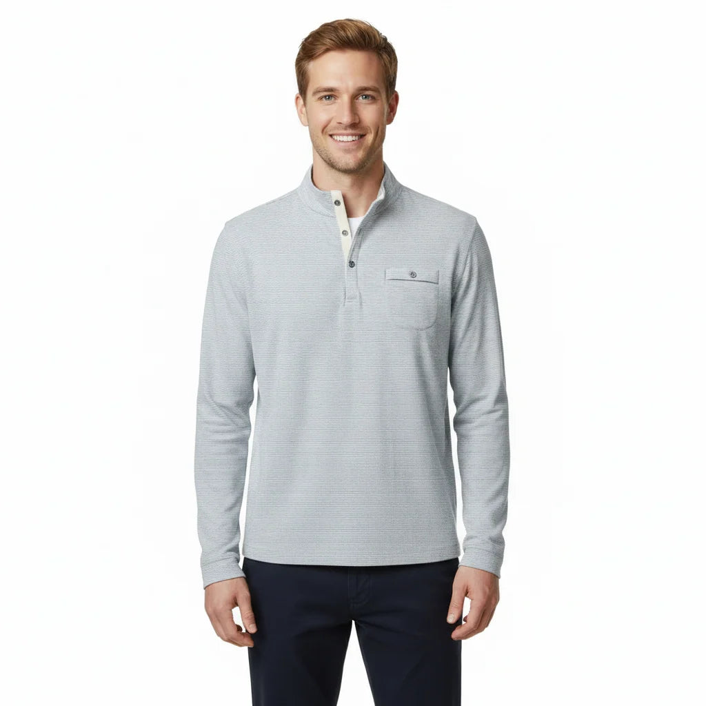 Cove Striped Henley - Cream