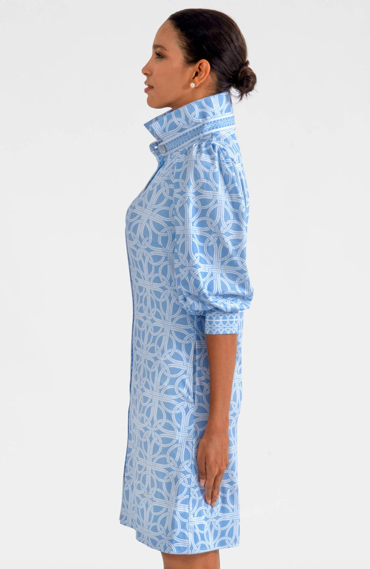 Gretchen Scott Swagger Dress- Periwinkle Ring Toss