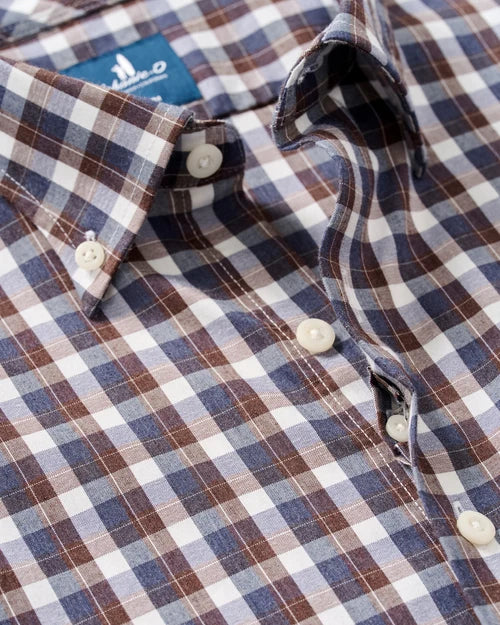 Natural Performance Button Down Shirt - Oak Bluffs Plaid - Lake