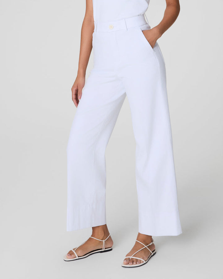 Spanx Stretch Twill Cropped Wide Leg Pant
