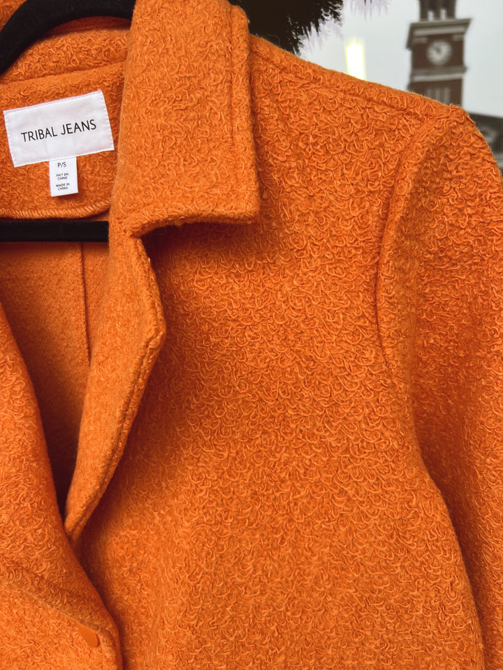 Tribal Peacoat- Burnt Orange