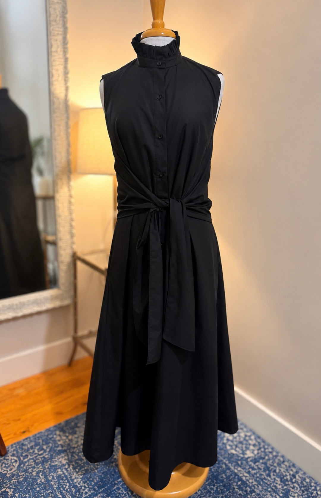 Solid Back Wrap Maxi Dress