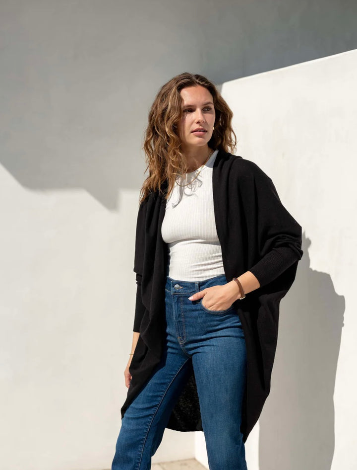 Mersea Chelsea Cotton Cashmere Kimono - Black