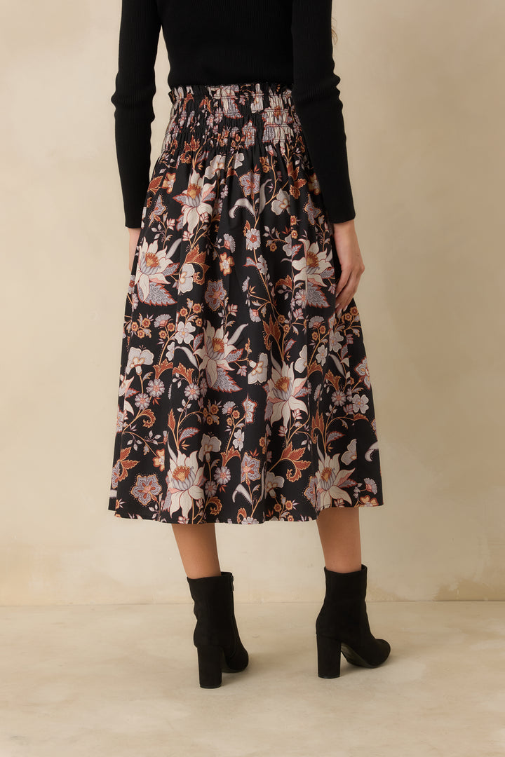 Hudson Smocked Skirt - Nocturne