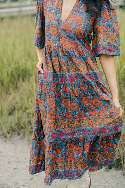 Victoria Dunn Serena Dress- Burnt Umber