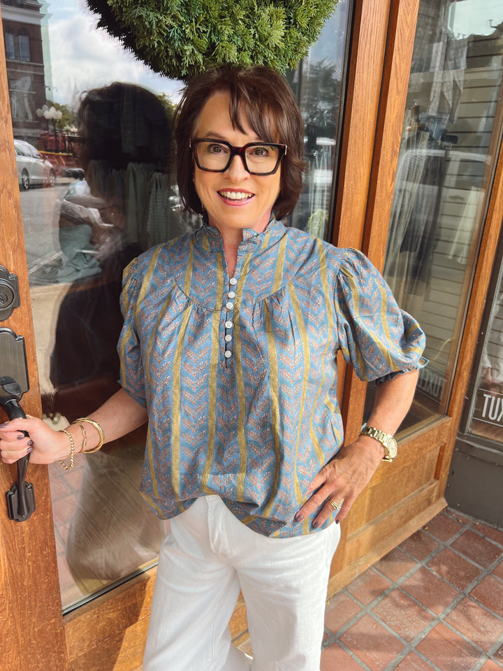 Victoria Dunn Ellie Blouse- Vintage Gold